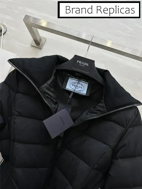 Prada waist lapel down jacket